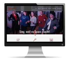 TYPO3-Seite einer Schweizer Gesangsschule - Desktopversion