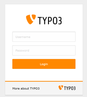 TYPO3-Installation Backend-Login