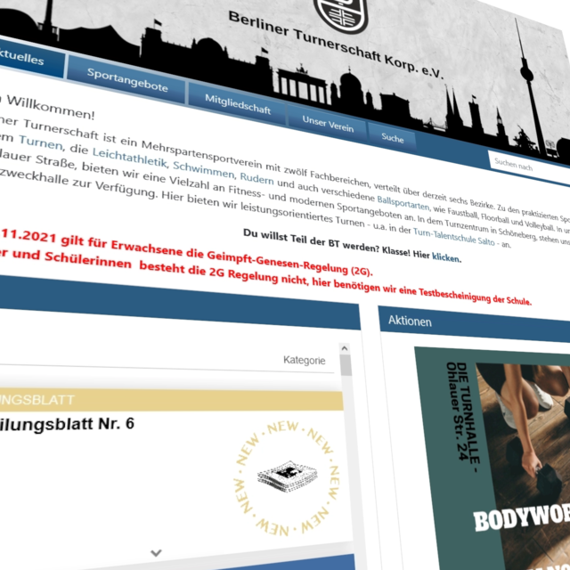 Berliner Turnerschaft Webdesign Referenzen