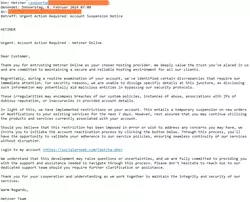 angebliche E-Mail von Hetzner - Phishingmail